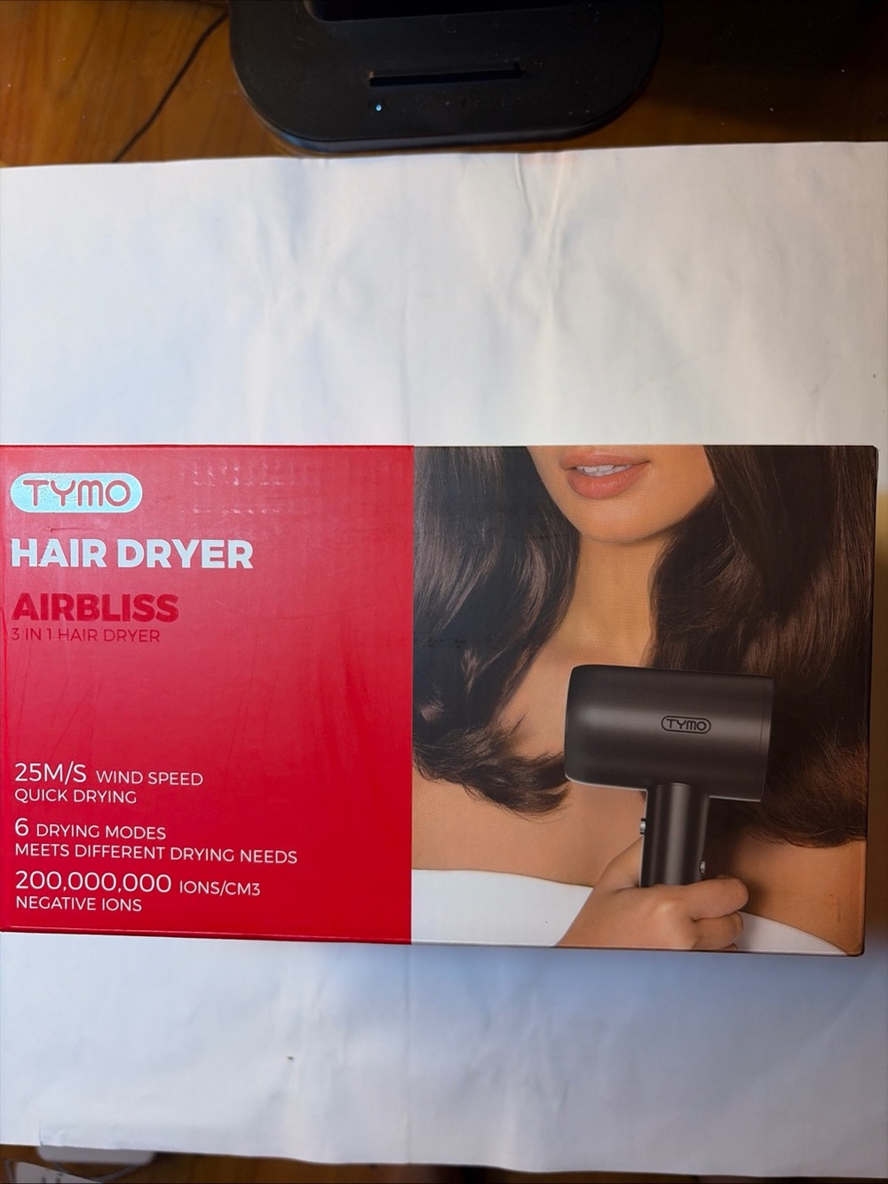 TYMO Hair Dryer Blow Dryer 300M Ionic Hairdryer with Diffuser & Comb